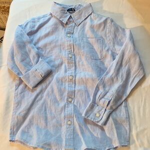 Janie and Jack Blue Button Down Shirt with Classic Fit